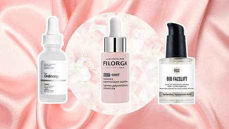 Anti-Aging-Serum - Foto: iStock/ Danijela Racic/ blackred, PR, Kollage: bearbeitet durch cosmopolitan.de