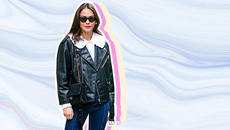 Bikerjacke an einer Frau - Foto: iStock: Amguy, gettyimage: Edward Berthelot / Kontributor, cosmopolitan.de