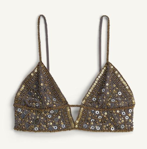 Besticktes Triangel-Bralette